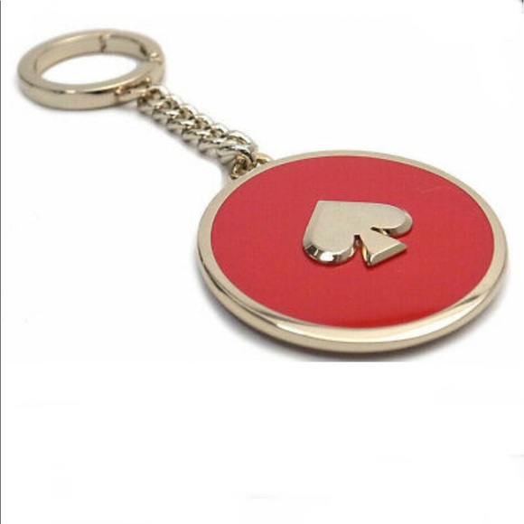 kate spade enamel spade keychain fob